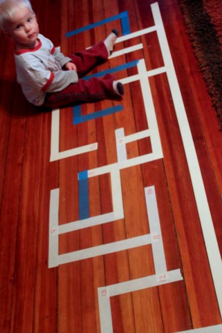 Tape Maze on the Floor